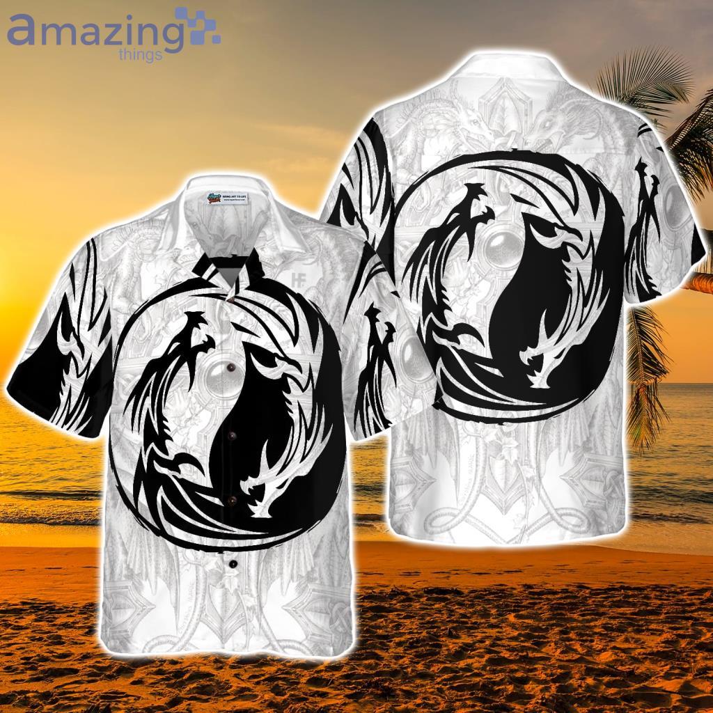 Yin Yang Dragon Tropical Hawaiian Shirt - Yin Yang Dragon Tropical Hawaiian Shirt Yin Yang Dragon Tropical Hawaiian Shirt - Yin Yang Dragon Tropical Hawaiian Shirt