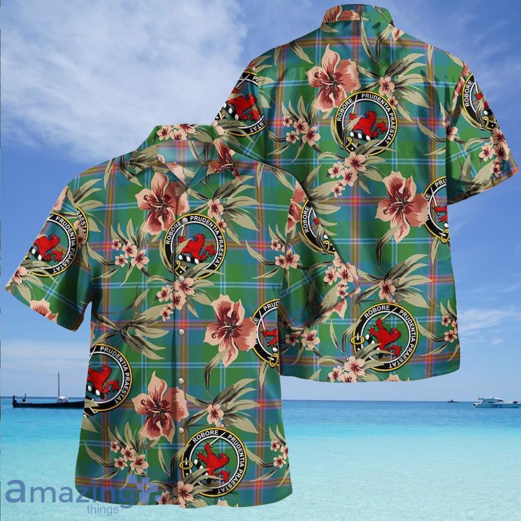Young Ancient Clan Badge Tartan Aloha Hawaiian Shirt - Young Ancient Clan Badge Tartan Aloha Hawaiian Shirt