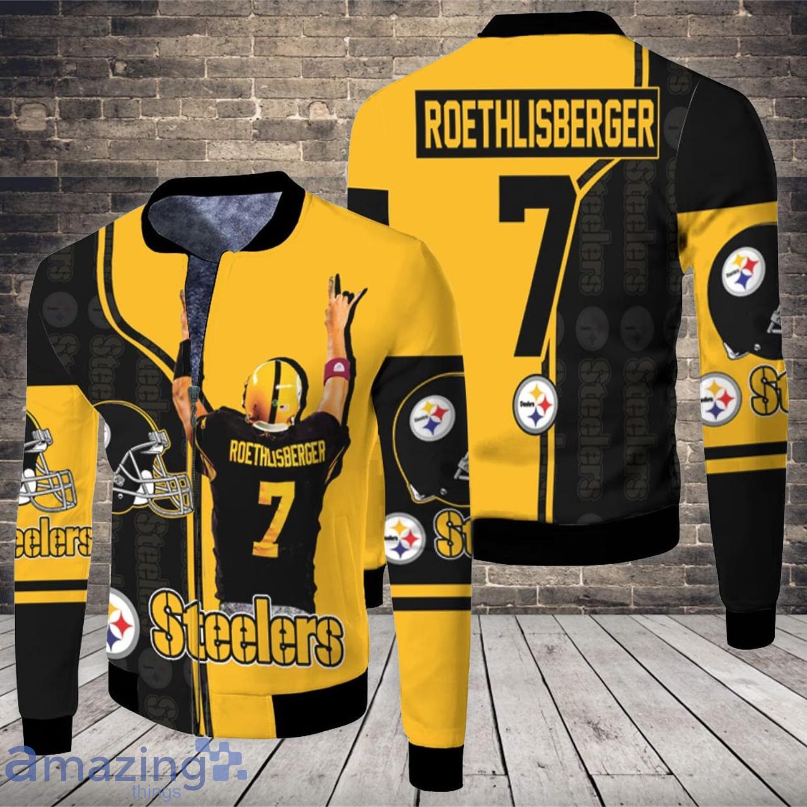 7 Ben Roethlisberger 7 Pittsburgh Steelers Great Player 2020 Nfl Season 3D  All Over Printed Fleece Bomber Jacket