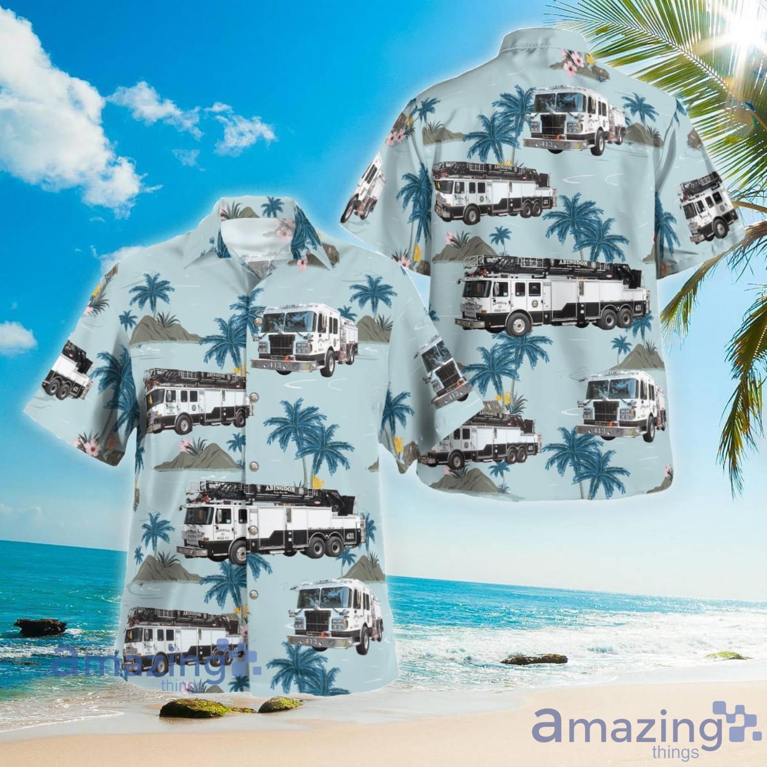 Abingdon Fire Company - MD Aloha Short Sleeve Hawaiian Shirt Summer Gift Product Photo 1