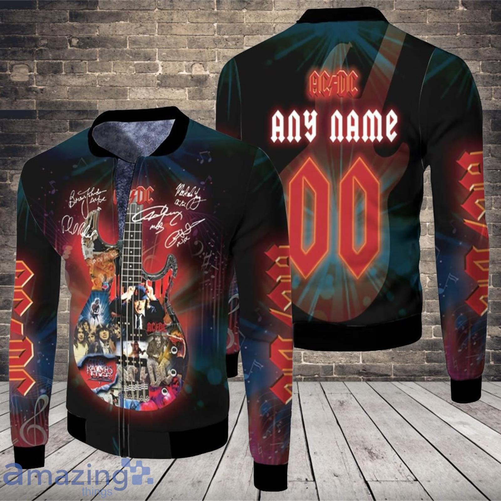 Custom Name ACDC Rock Band Baseball Jersey 50th Anniversary 