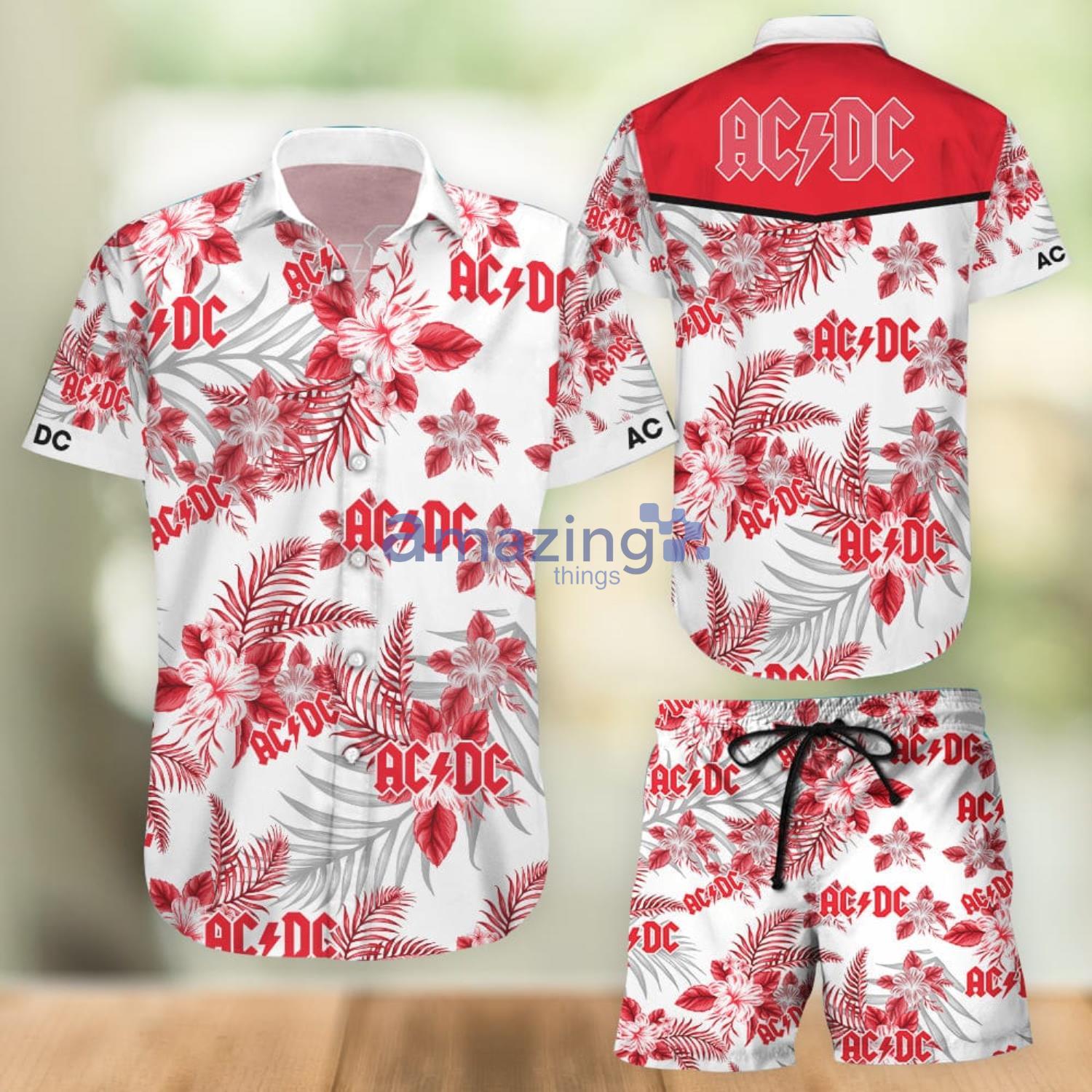 Acdc Rock Band Hawaiian Shirt And Shorts Gift For Summer Vacation Product Photo 1
