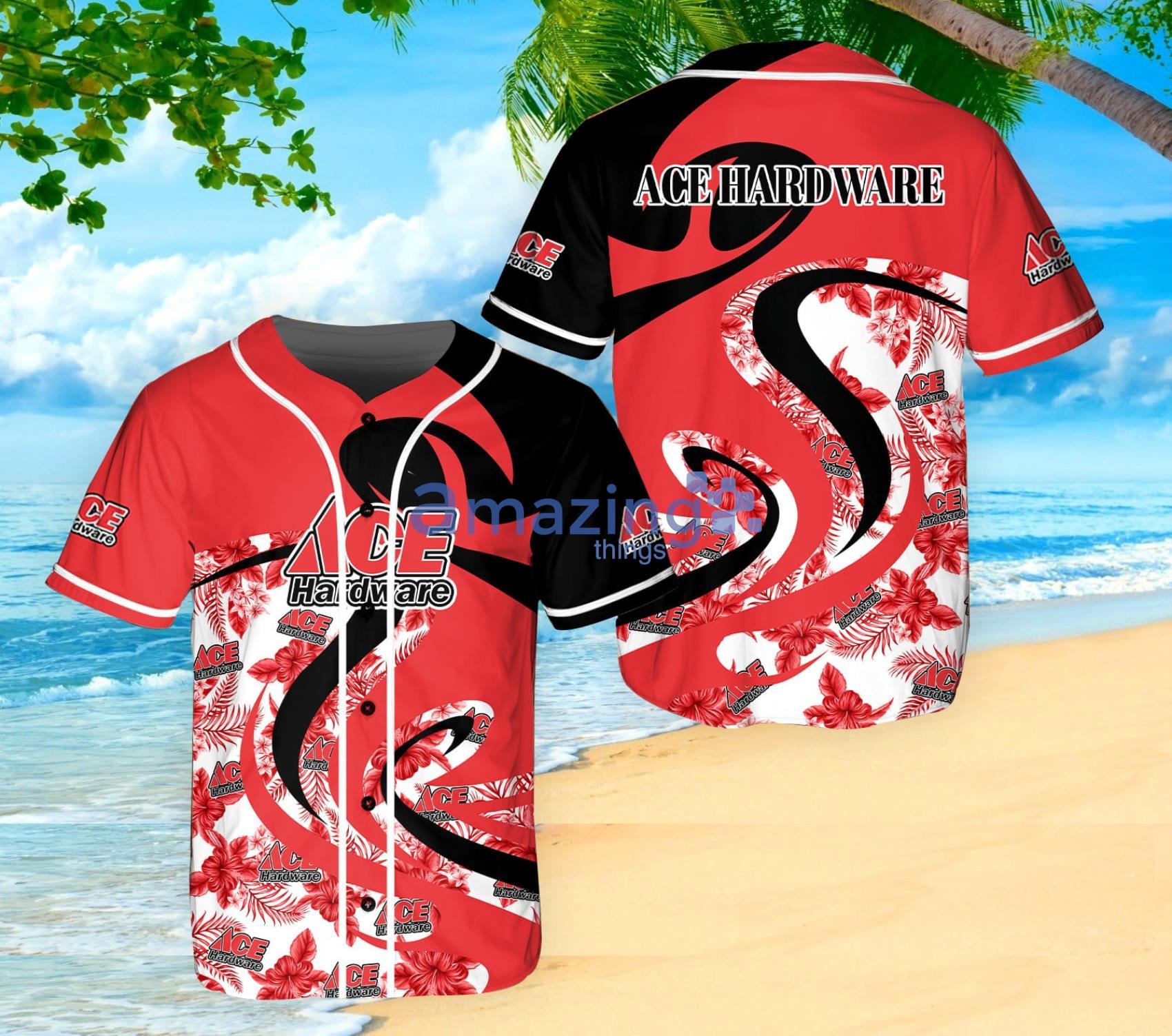 Ace Hardware Tropical Flower Baseball Jersey Shirt Product Photo 1