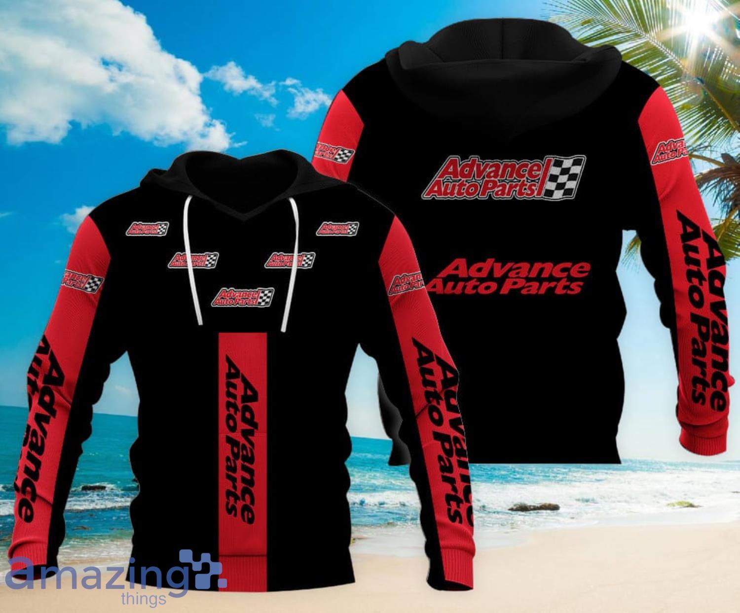 Advance Auto Parts Black All Over Printed 3D Hoodie Zip Hoodie Product Photo 1