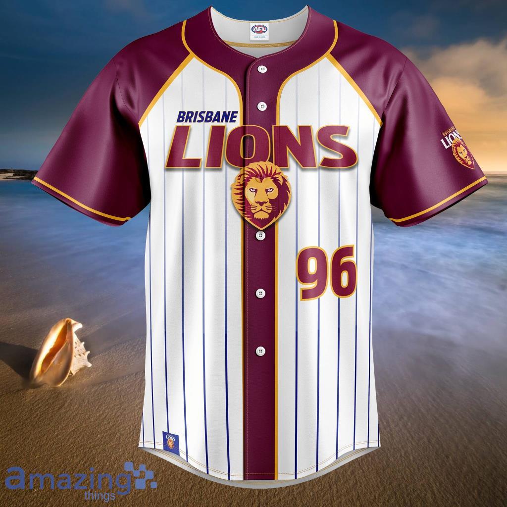 AFL Brisbane Lions Baseball Jersey Shirt - AFL Brisbane Lions Baseball Jersey Shirt