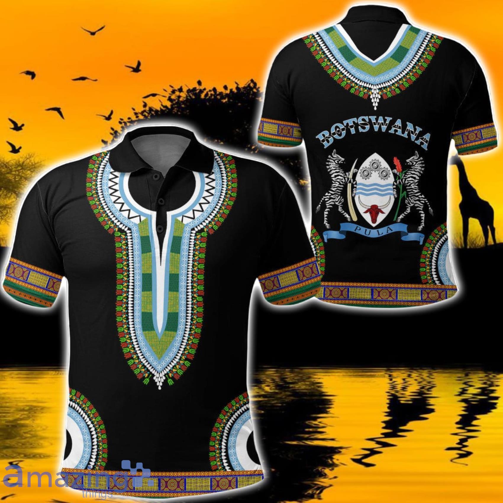 Africa Zone Design Style Botswana Dashiki All Over Print Polo Shirts Product Photo 1