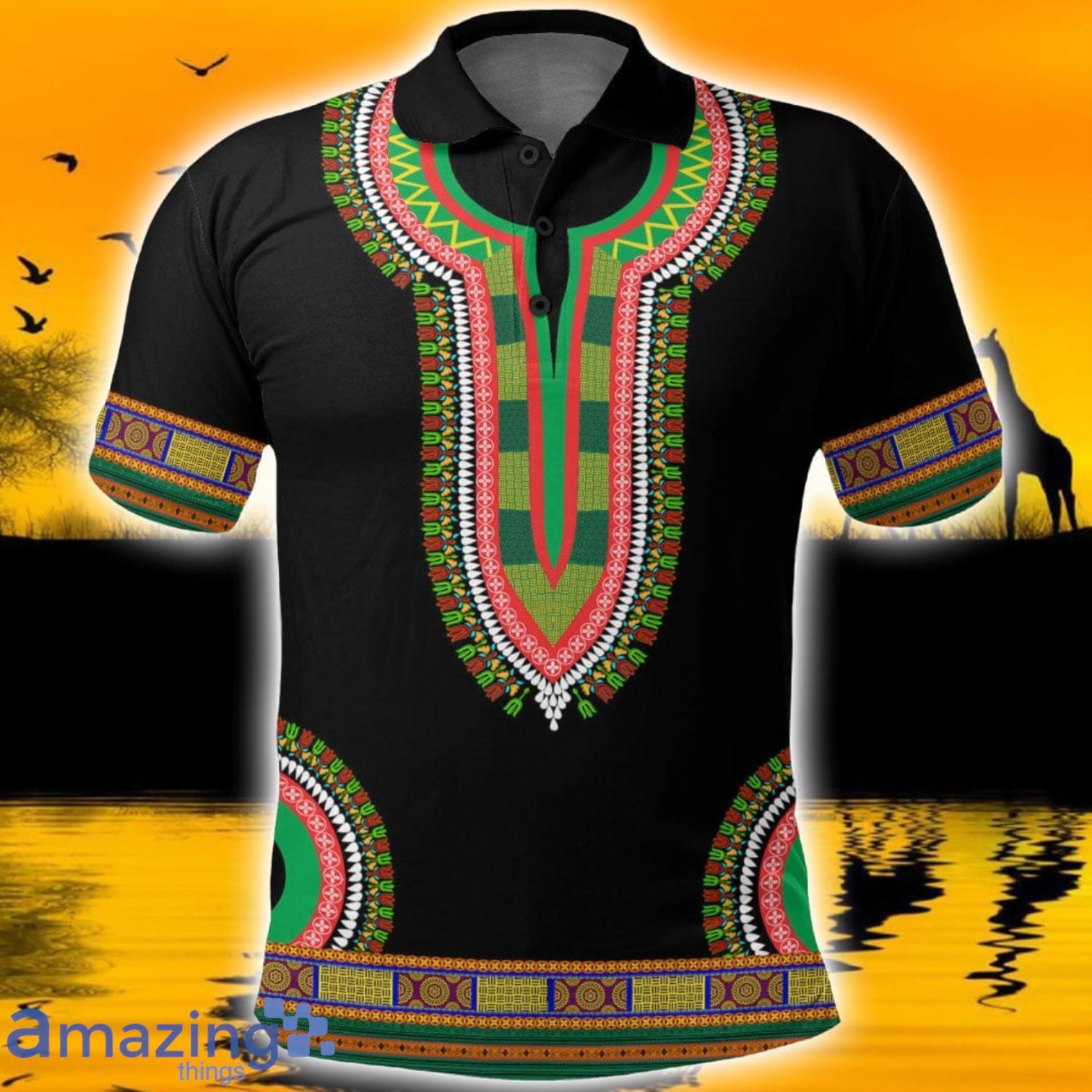 Africa Zone Design Style Burkina Faso Dashiki All Over Print Polo Shirts image Africa Zone Design Style Burkina Faso Dashiki All Over Print Polo Shirts Product Photo 2