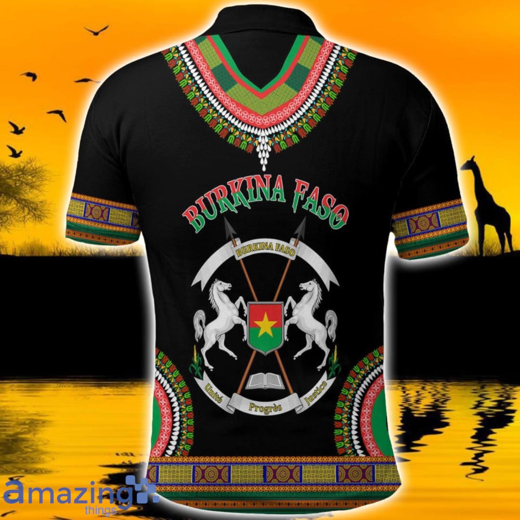 Africa Zone Design Style Burkina Faso Dashiki All Over Print Polo Shirts image Africa Zone Design Style Burkina Faso Dashiki All Over Print Polo Shirts Product Photo 3