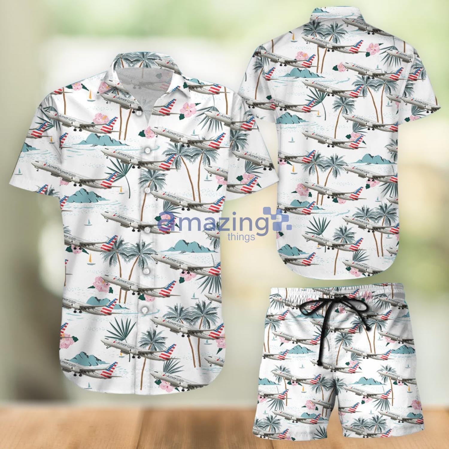 Airbus a321 american airlines Hawaiian Shirt And Shorts Gift For Summer Vacation Product Photo 1