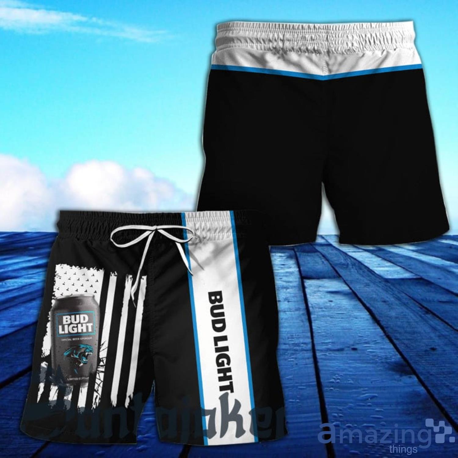 American Flag Bud Light Panther All Over Print Hawaiian Short Product Photo 1