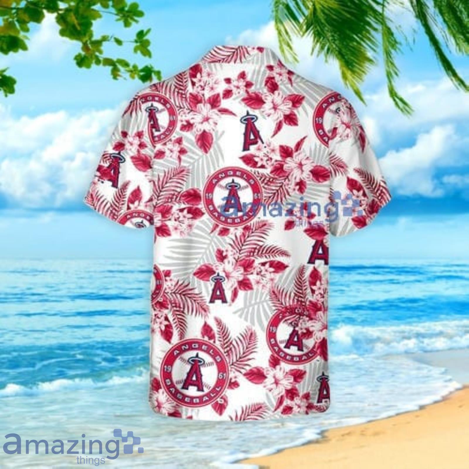 Anaheim Angels Flowers Pattern Hawaiian Shirt And Shorts Summer Gift For  Angels Fans