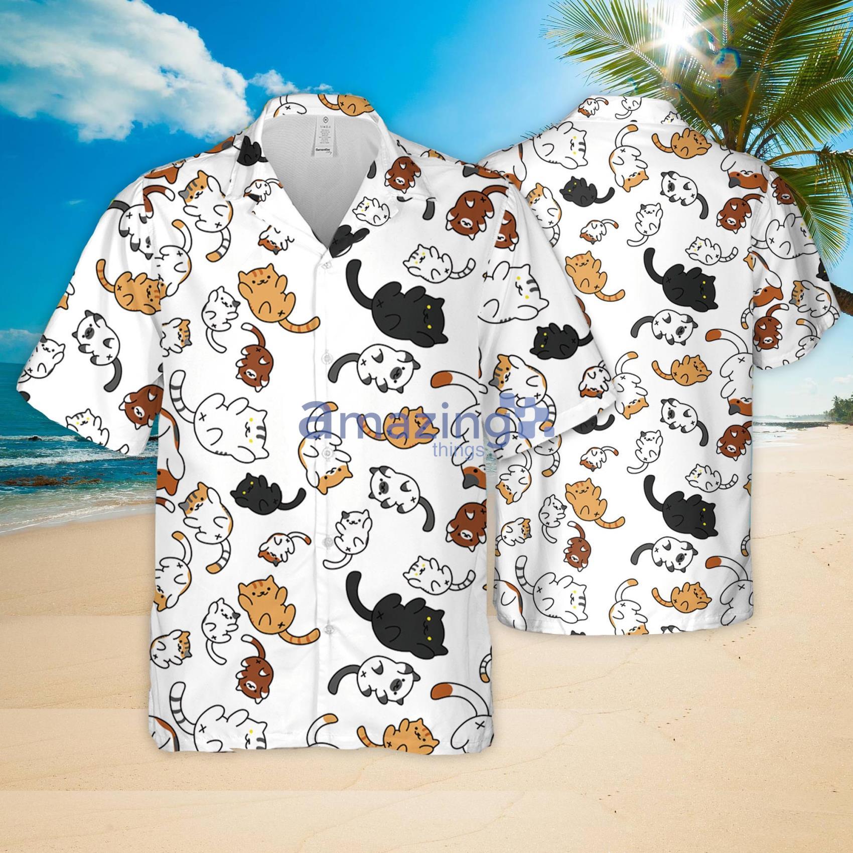 Anime Cats Summer Gift For Men And Women Hawaiian Shirt Neko Atsume Shirt Product Photo 1
