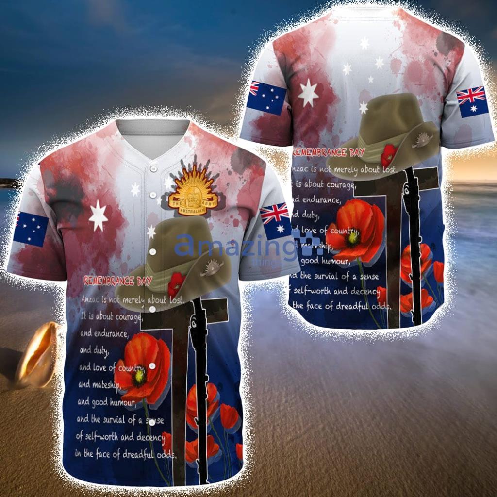 Anzac Day Remembrance Day Qoute Baseball Jersey Shirt - Anzac Day Remembrance Day Qoute Baseball Jersey Shirt