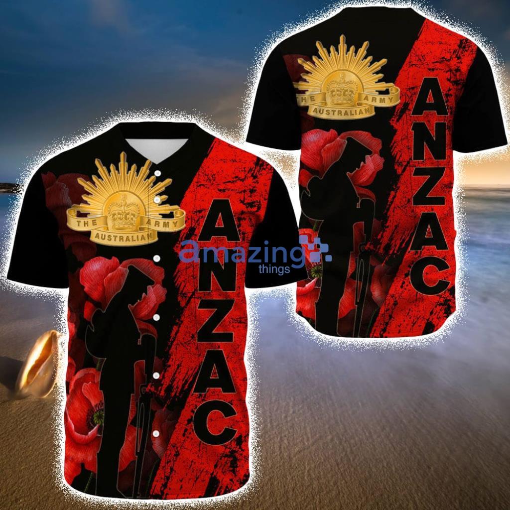 Anzac Day Soldier Silhouette Remembrance Baseball Jersey Shirt - Anzac Day Soldier Silhouette Remembrance Baseball Jersey Shirt