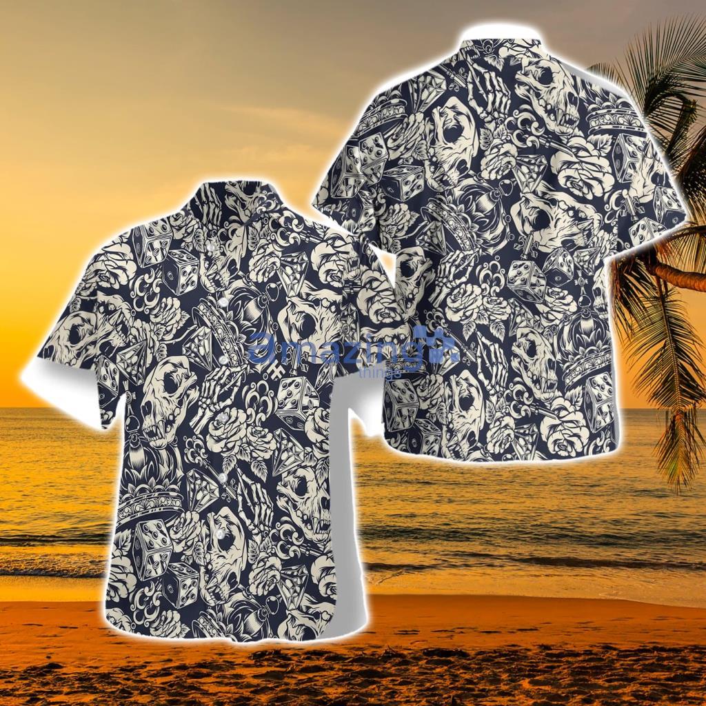 Apes Skull Seamless Pattern Hawaiian Shirt Aloha Shirt For Men and Women - Apes Skull Seamless Pattern Hawaiian Shirt Aloha Shirt For Men and Women