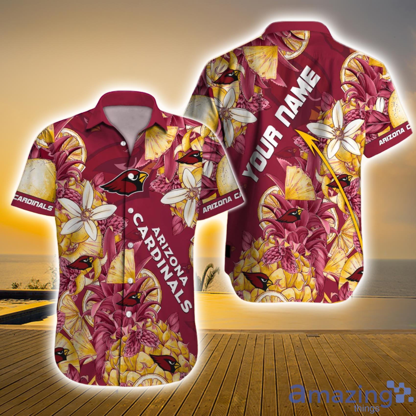 NFL Arizona Cardinals Hawaiian Shirt Aloha Tropical Flora And
