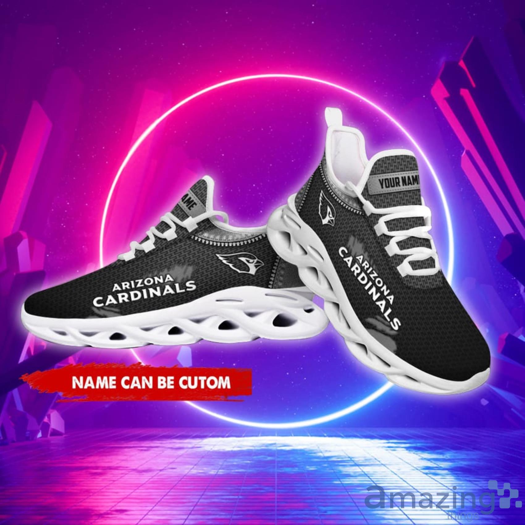 Arizona Cardinals NFL Scratch And Zippe Pattern Custom Name Max Soul Shoes For Fans image Arizona Cardinals NFL Scratch And Zippe Pattern Custom Name Max Soul Shoes For Fans Product Photo 3