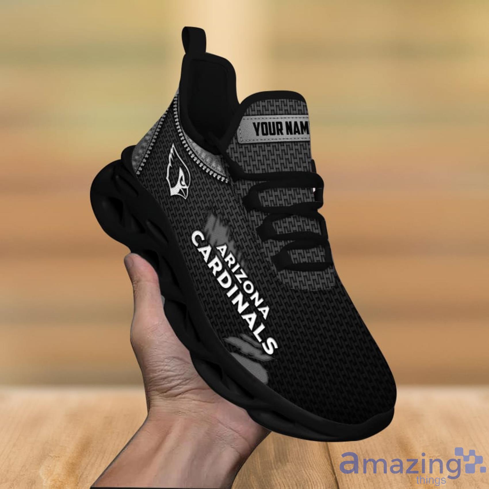 Arizona Cardinals NFL Scratch And Zippe Pattern Custom Name Max Soul Shoes For Fans image Arizona Cardinals NFL Scratch And Zippe Pattern Custom Name Max Soul Shoes For Fans Product Photo 6