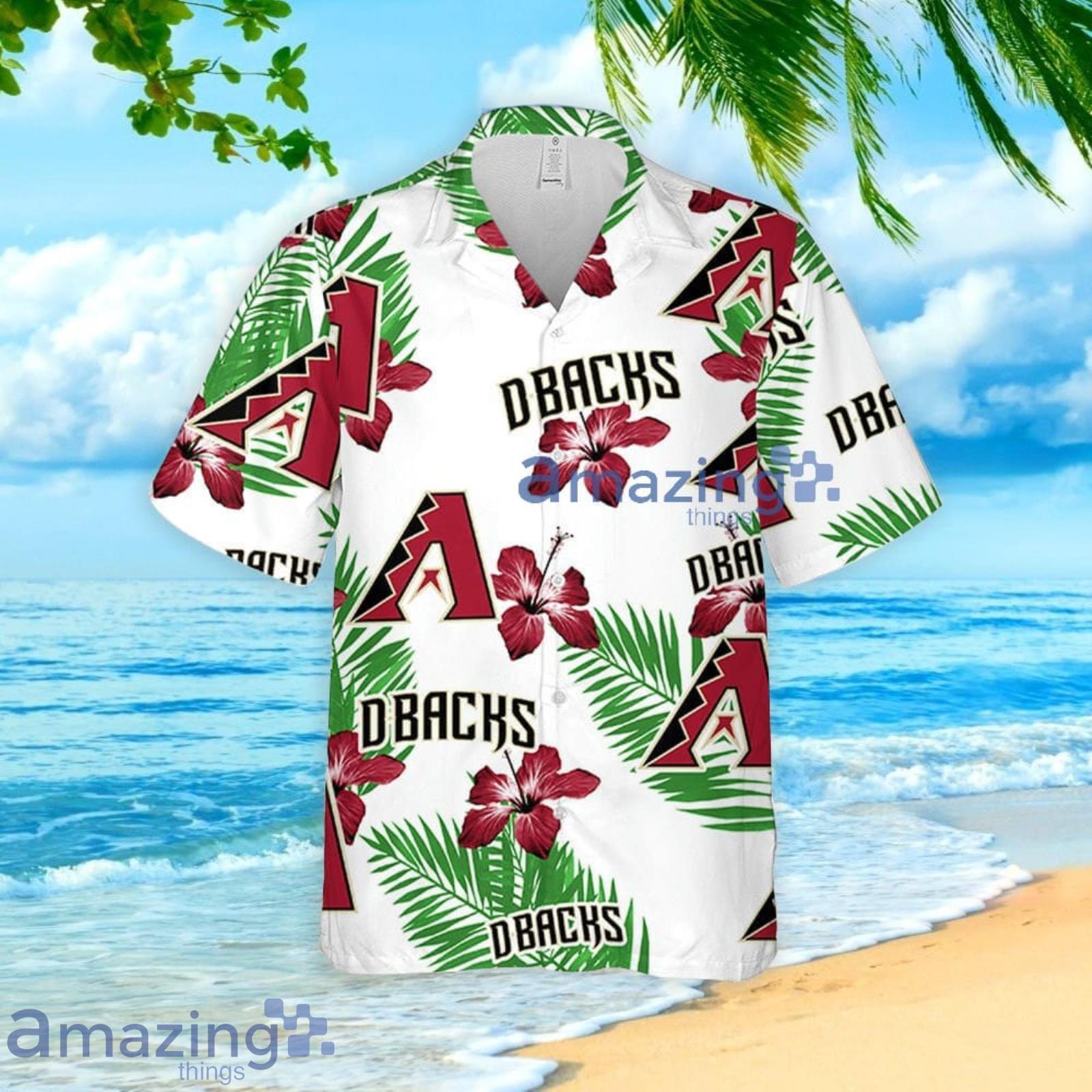 Arizona Diamondbacks Hibiscus Flower Pattern Hawaiian Shirt And Shorts Summer Gift For Diamondbacks Fans image Arizona Diamondbacks Hibiscus Flower Pattern Hawaiian Shirt And Shorts Summer Gift For Diamondbacks Fans Product Photo 2