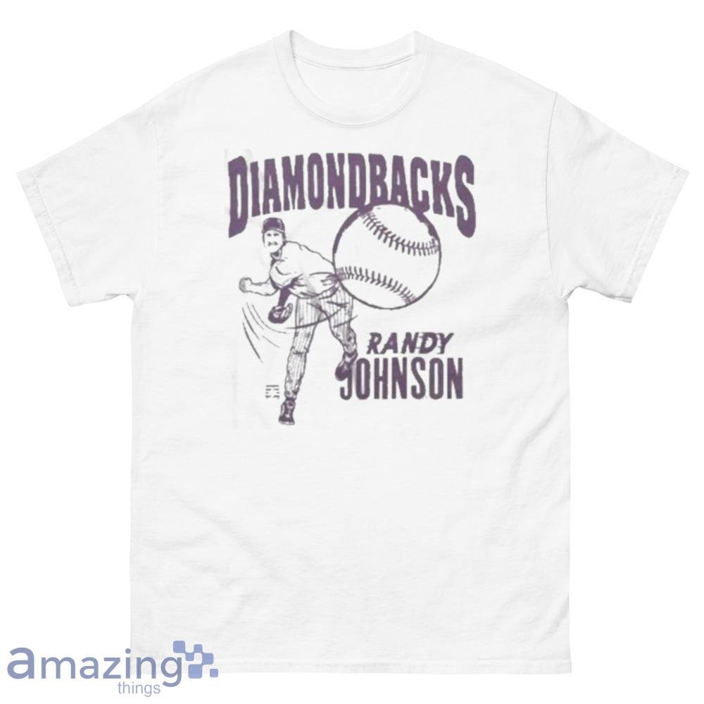 Arizona Diamondbacks Randy Johnson Retro Shirt White Mens Tee Shirt
