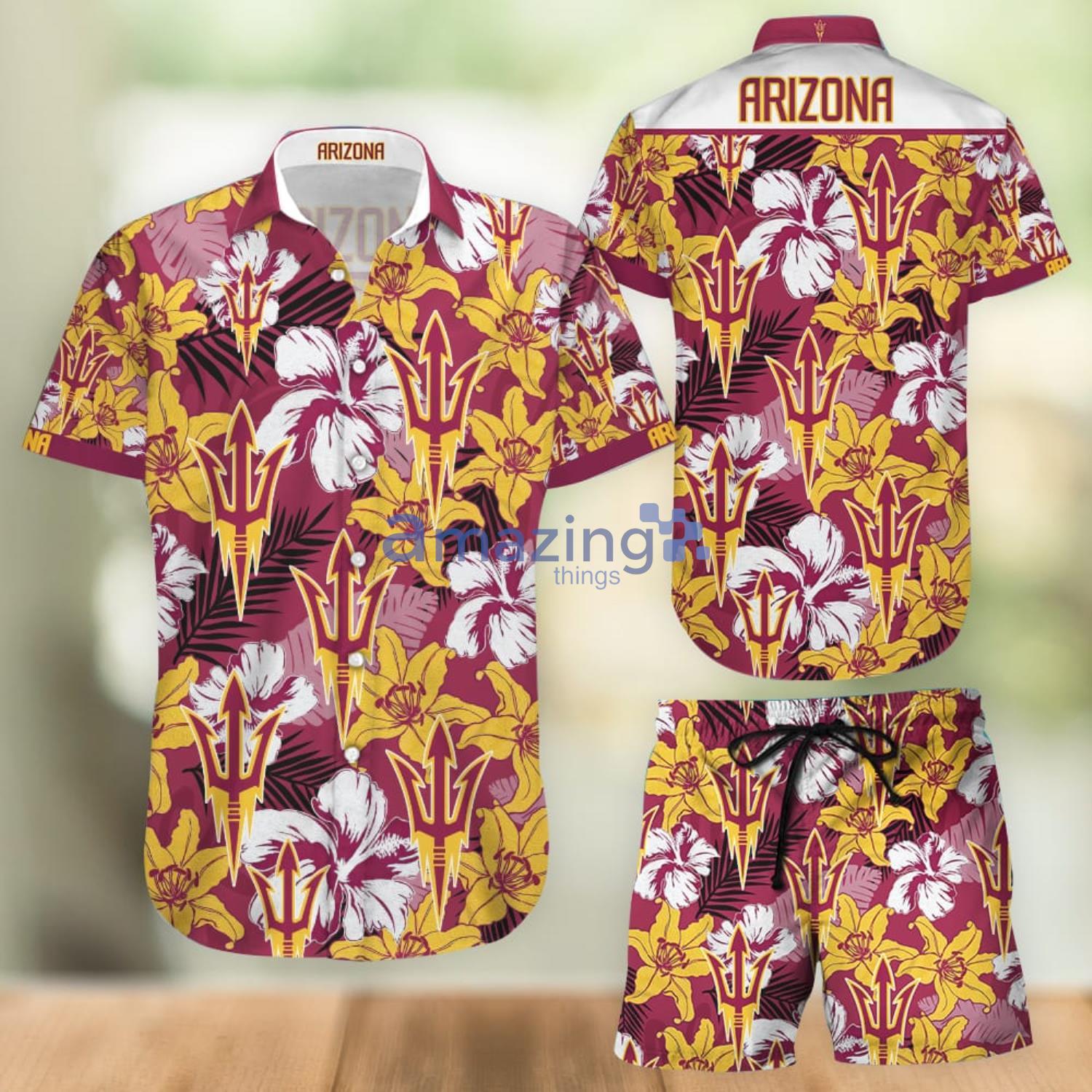 Arizona State Sun Devils Hawaiian Shirt And Shorts Gift For Summer Vacation Product Photo 1