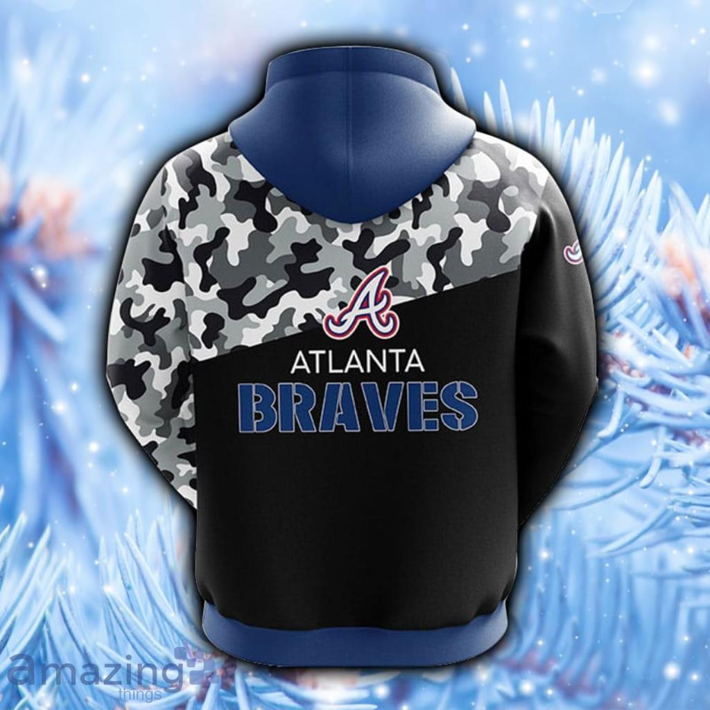 Atlanta Braves Camo Style 3D Hoodie - T-shirts Low Price