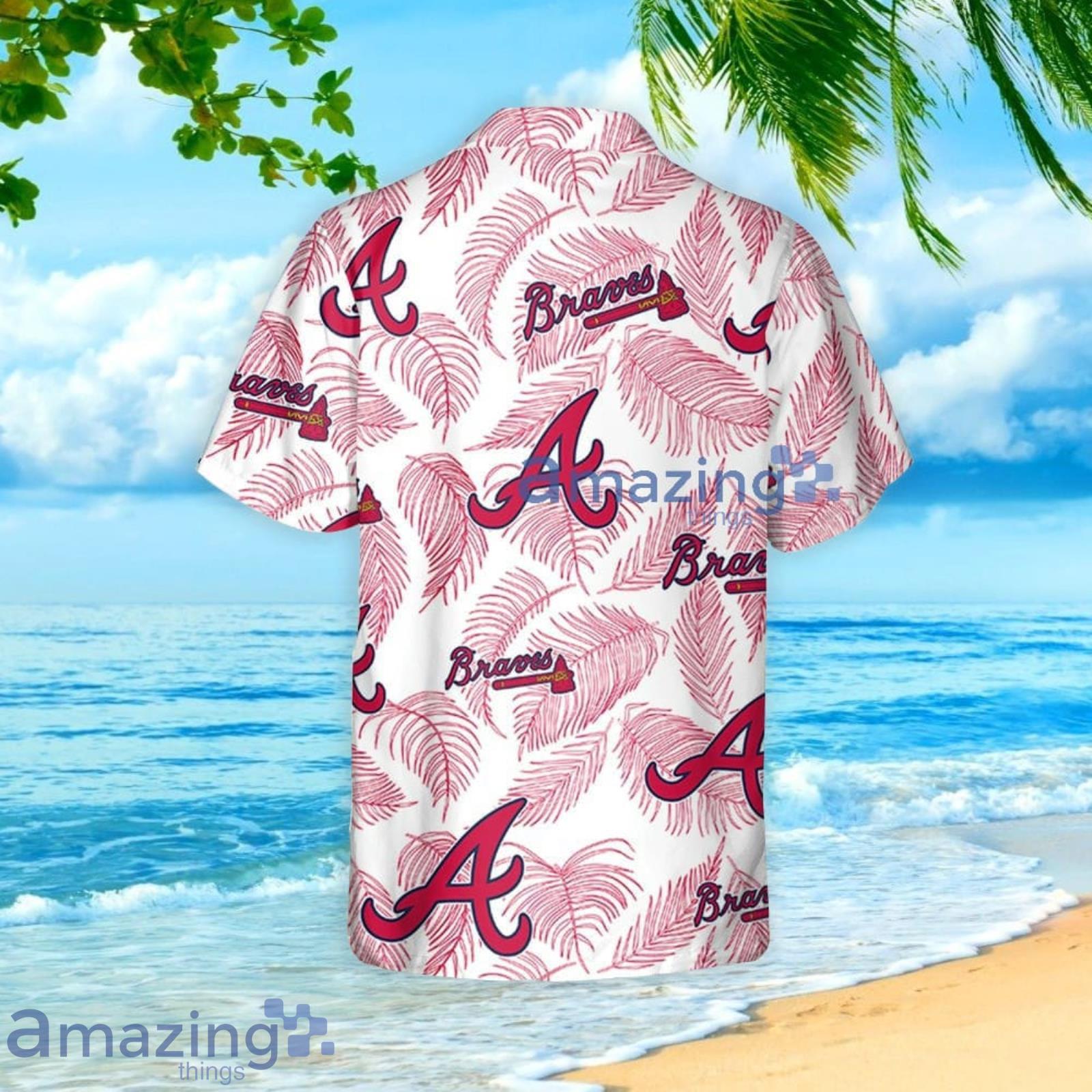 Atlanta Braves Hawaiian Shirt Hibiscus Seamless Pattern, Vacation