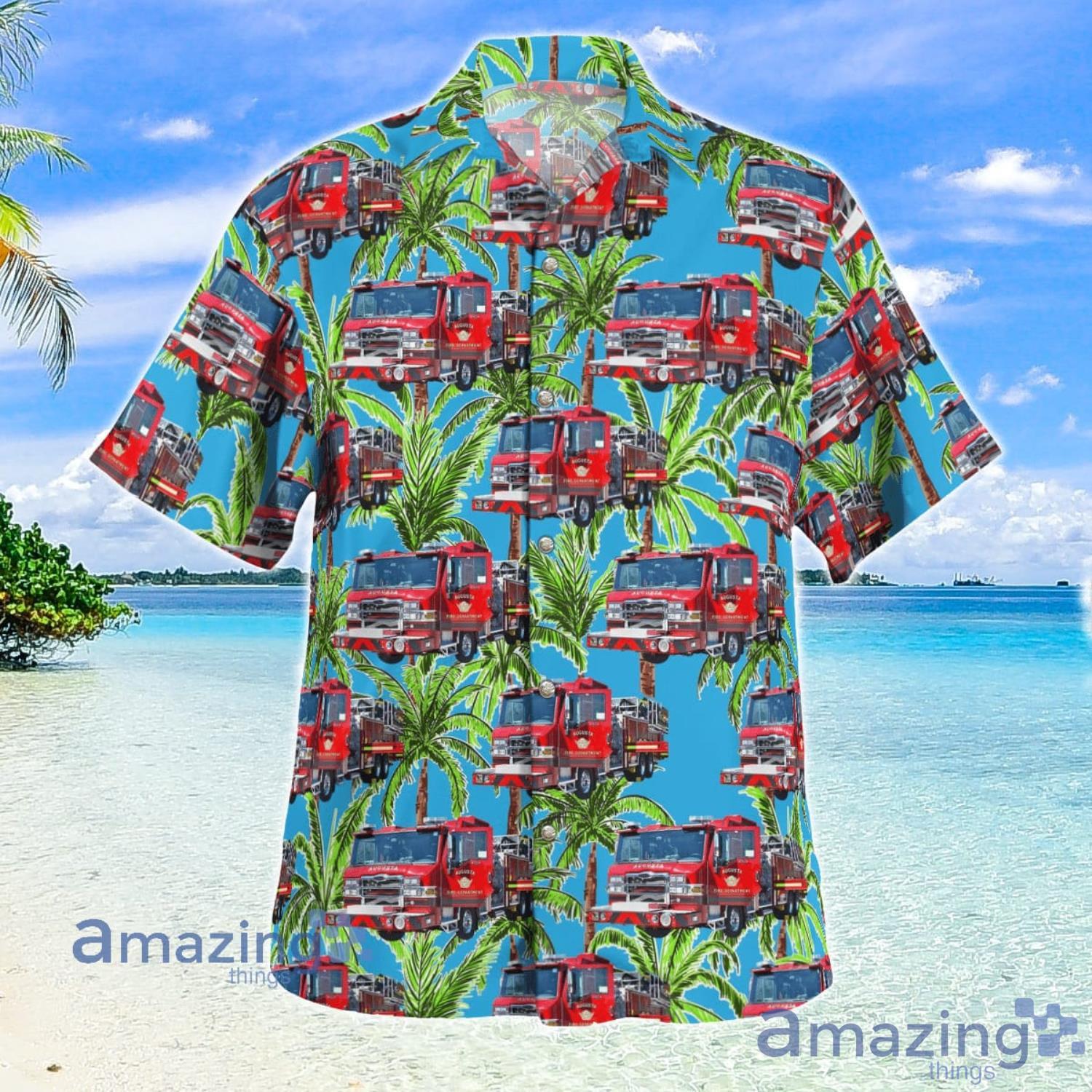 Augusta Georgia Fire EMA Aloha Hawaiian Shirt Summer Gift image Augusta Georgia Fire EMA Aloha Hawaiian Shirt Summer Gift Product Photo 2