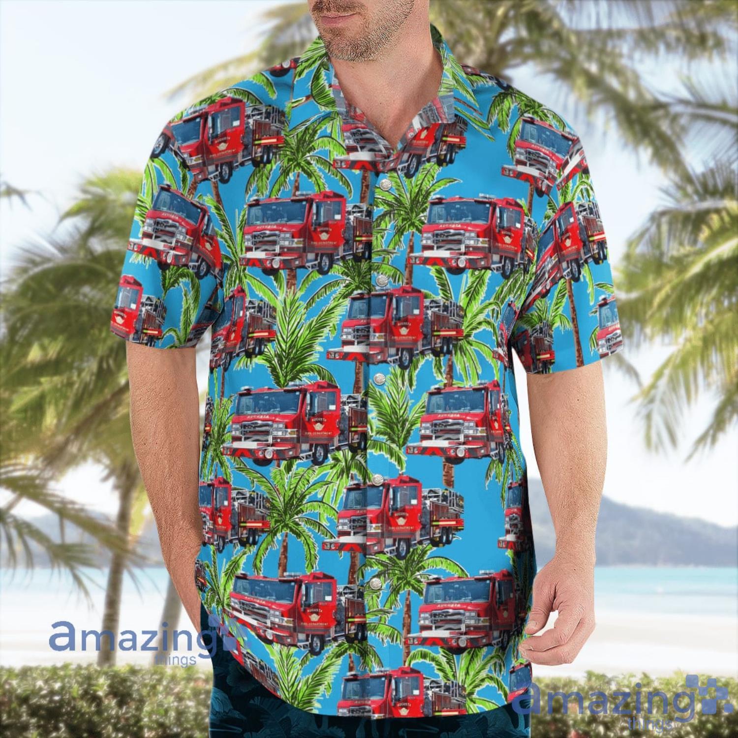 Augusta Georgia Fire EMA Aloha Hawaiian Shirt Summer Gift image Augusta Georgia Fire EMA Aloha Hawaiian Shirt Summer Gift Product Photo 3