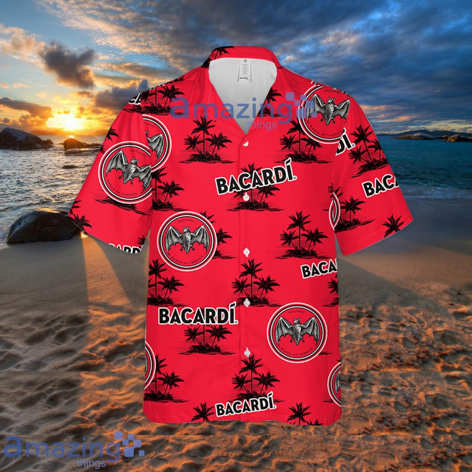 Bacardi Coconut Island Pattern Hawaiian Shirt Summer Gift For Beer Lover image Bacardi Coconut Island Pattern Hawaiian Shirt Summer Gift For Beer Lover Product Photo 2