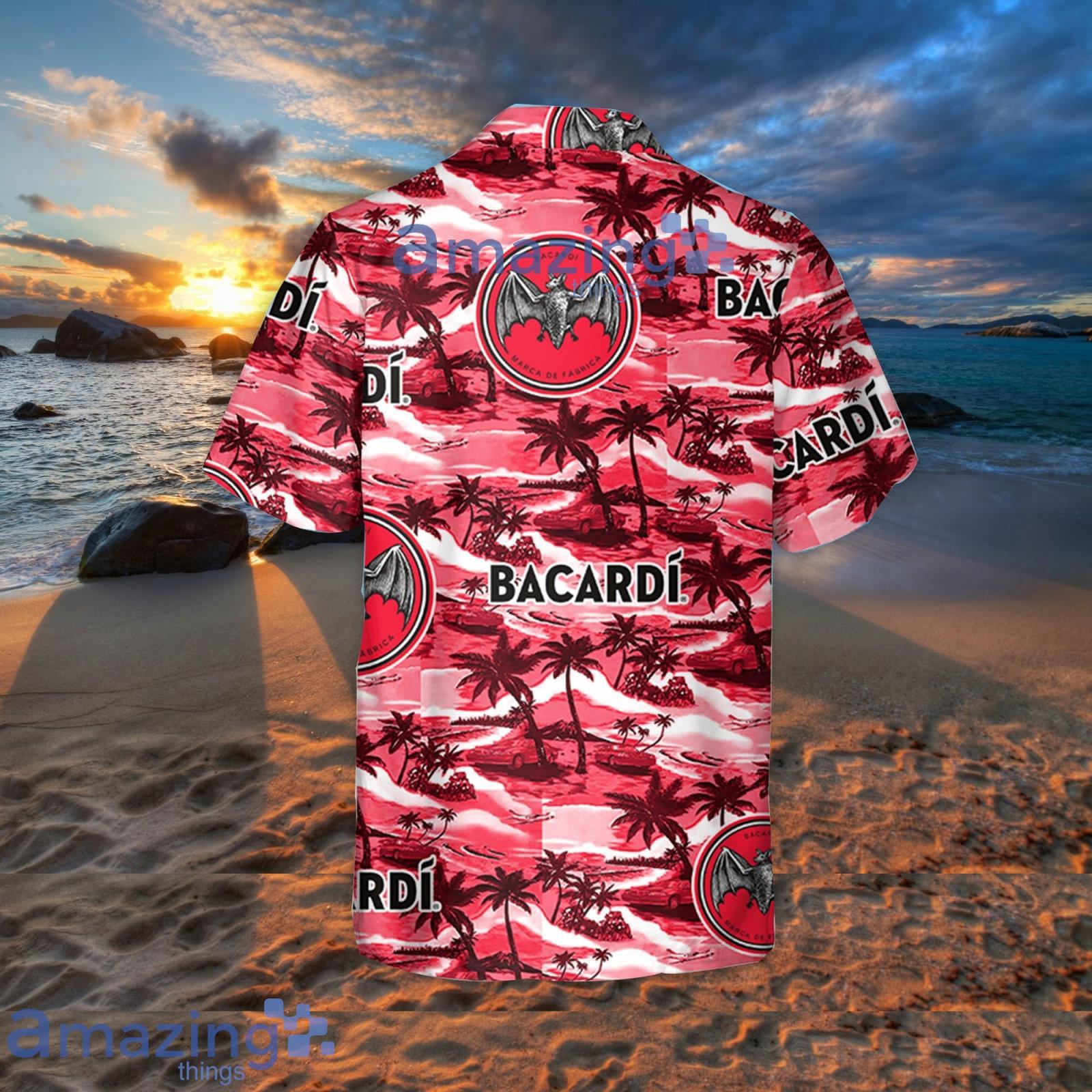 Bacardi Sea Island Pattern Hawaiian Shirt Summer Gift For Beer Lover image Bacardi Sea Island Pattern Hawaiian Shirt Summer Gift For Beer Lover Product Photo 3