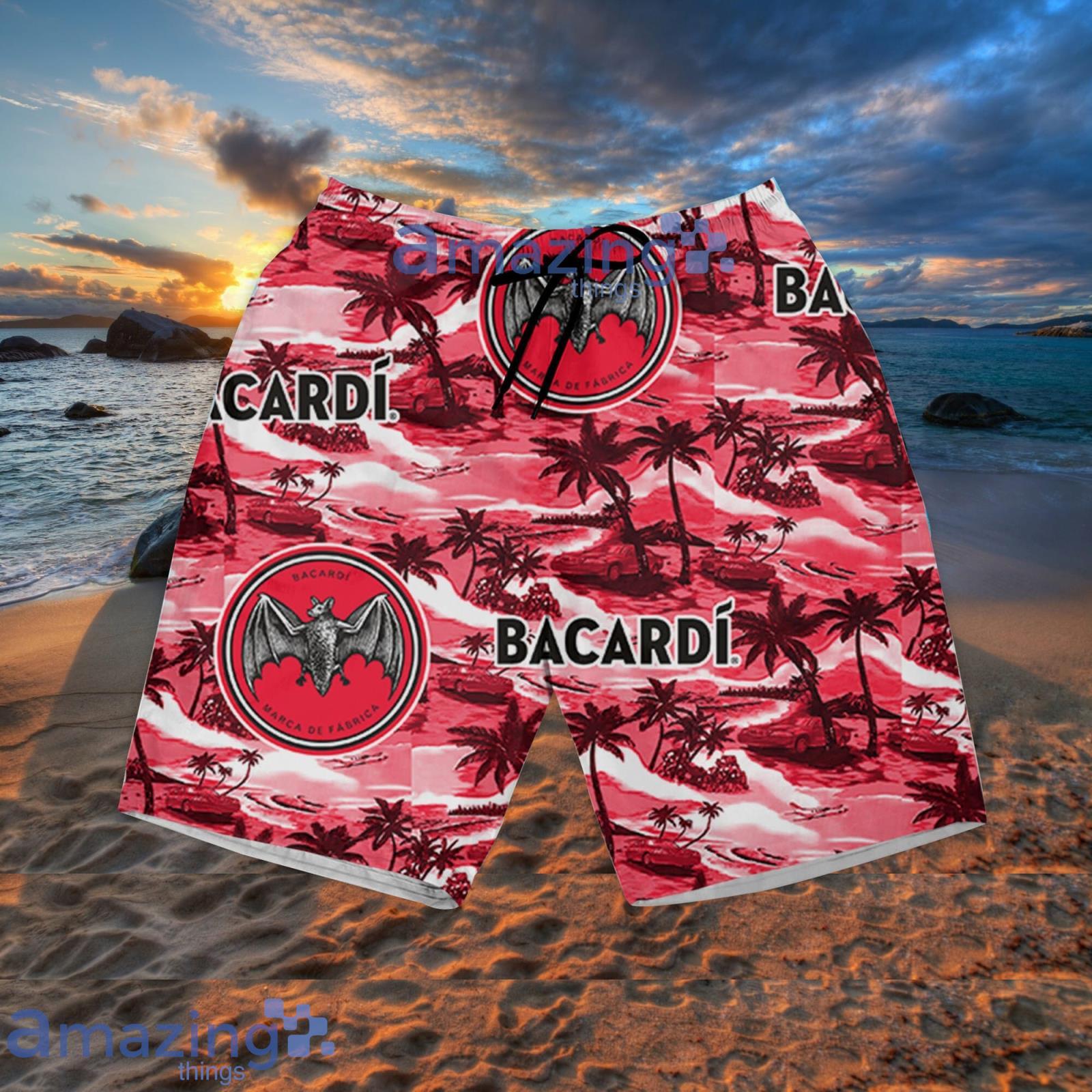 Bacardi Sea Island Pattern Hawaiian Shirt Summer Gift For Beer Lover image Bacardi Sea Island Pattern Hawaiian Shirt Summer Gift For Beer Lover Product Photo 4