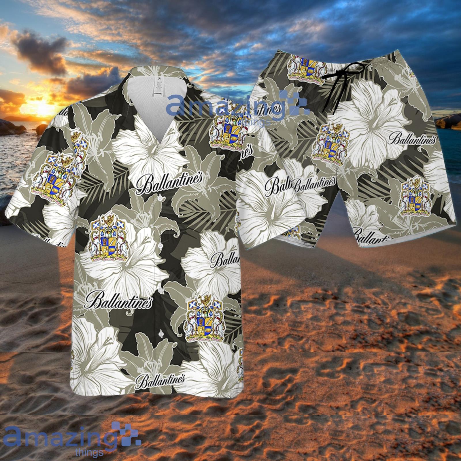 Ballantines Floral Pattern Hawaiian Shirt Summer Gift For Beer Lover Product Photo 1