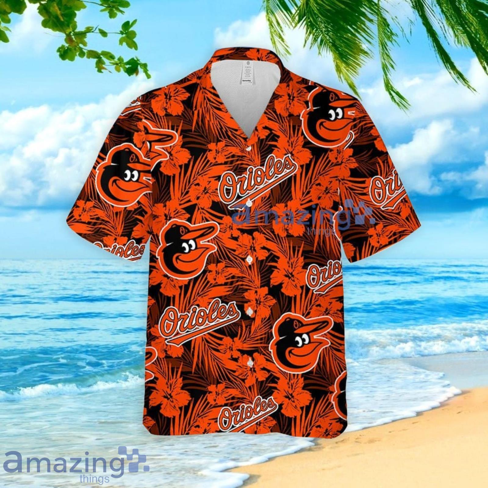 Baltimore Orioles Tropical Flower Aloha Hawaiian Shirt And Shorts