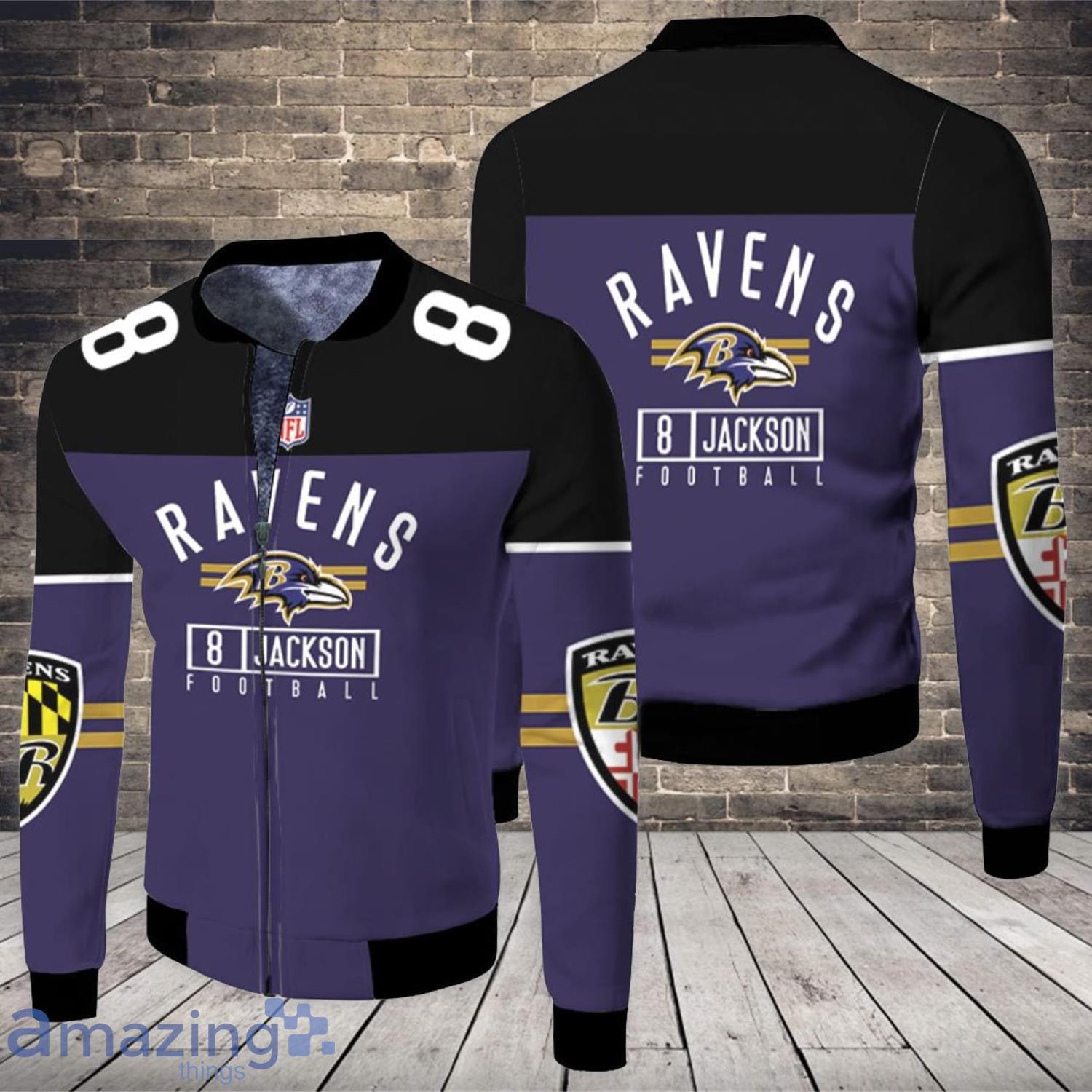 Baltimore Ravens 3D T Shirt Hoodie Fleece Bomber Jacket Product Photo 1