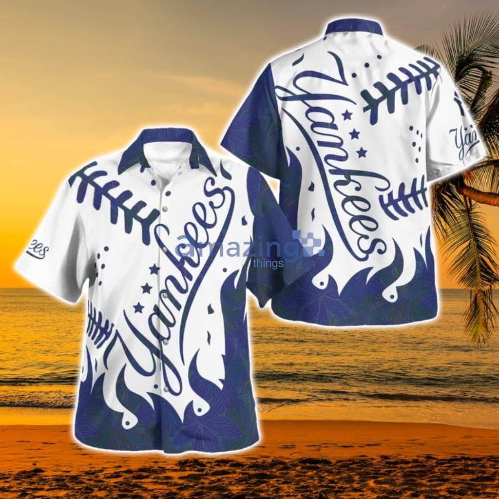 Baseball New York Yankees Floral Tropical Hawaiian Shirt
