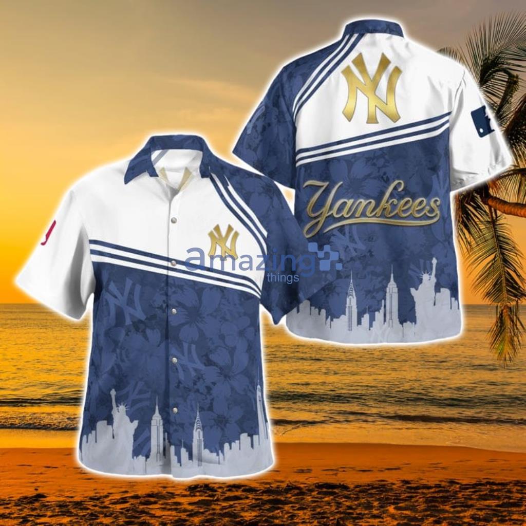 Baseball Yankee Tropical Hawaiian Shirt