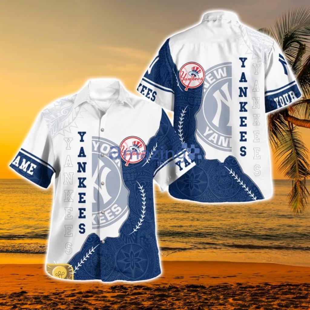 Personalized Tropical Plant MLB Baseball NY Yankees Hawaiian Shirt