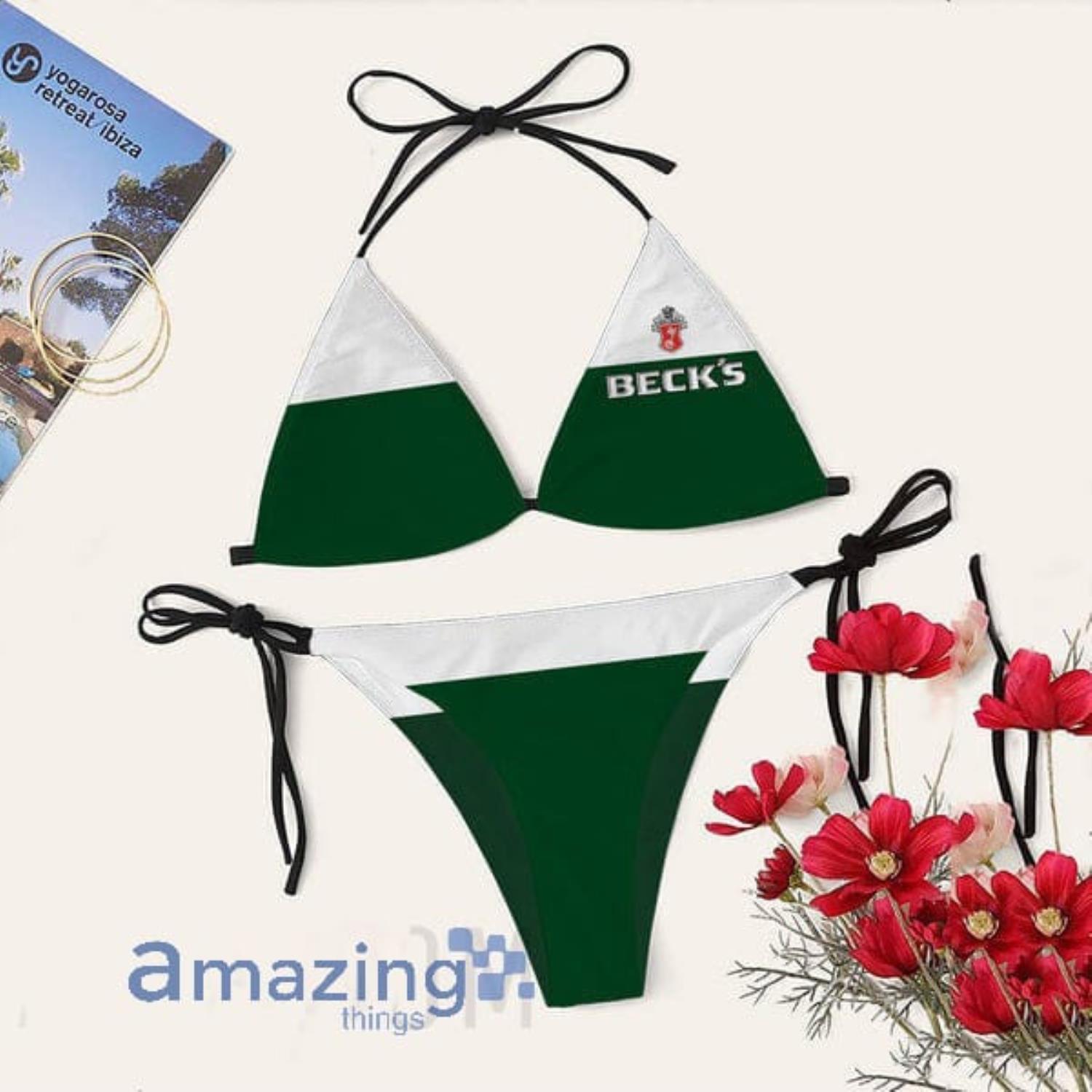 Beck's Beer Triangle String Bikini Swimsuit Summer Gift Product Photo 1