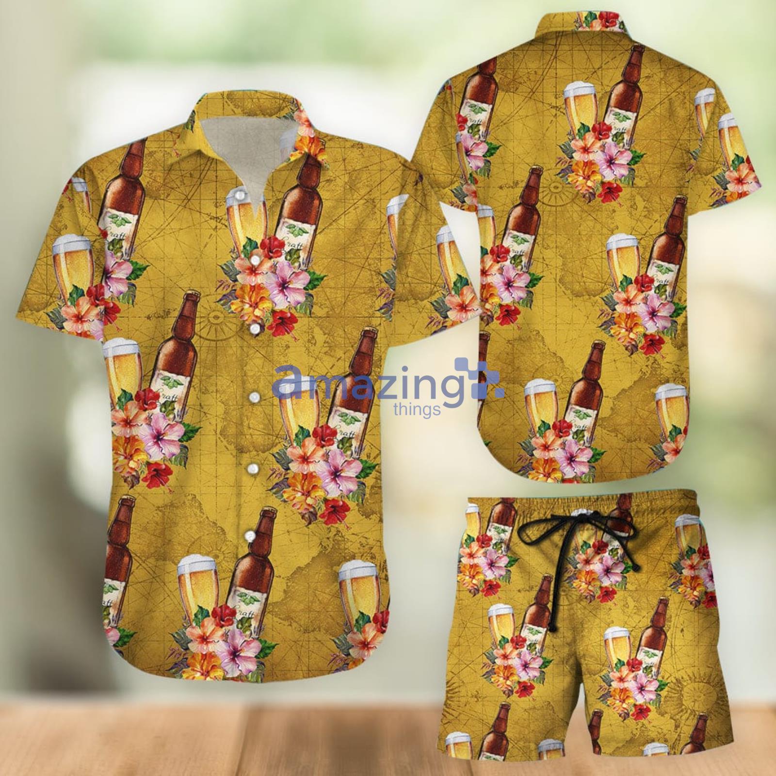 Beer Combo Hawaiian Shirt And Shorts Summer Set Holiday Gift Product Photo 1