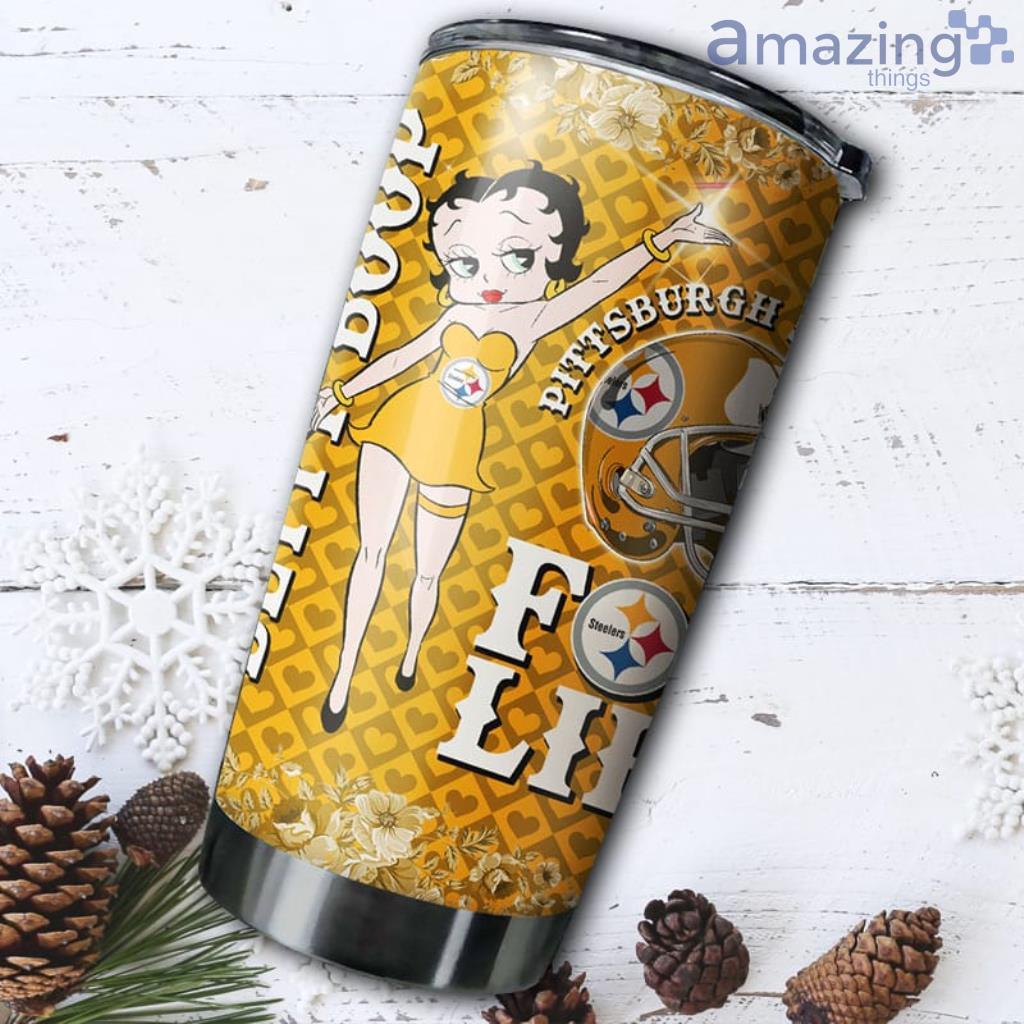 Betty Boop Pittsburgh Steelers NFL Tumbler For Fans - Betty Boop Pittsburgh Steelers NFL Tumbler For Fans