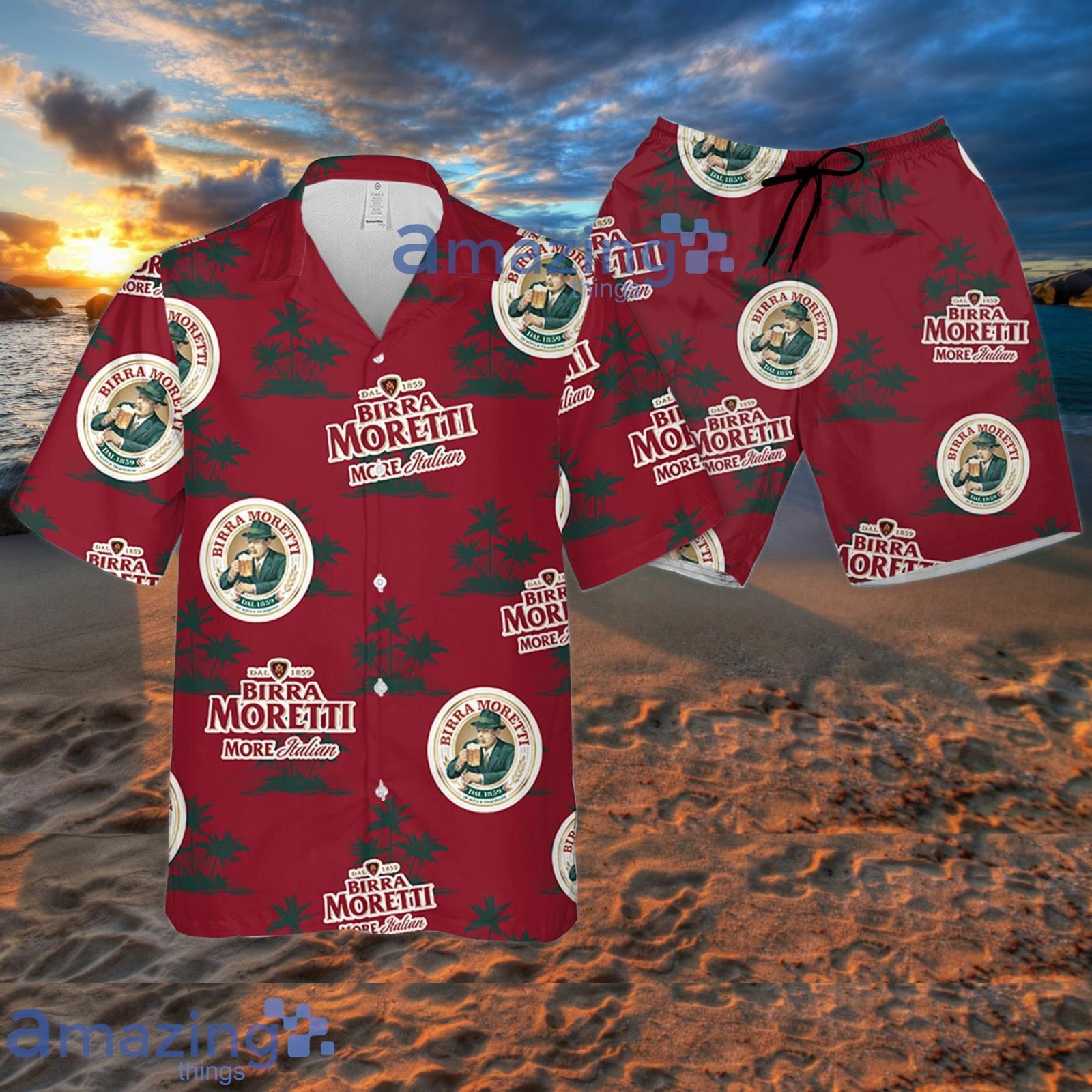 Birra Moretti Coconut Island Pattern Hawaiian Shirt Summer Gift For Beer Lover Product Photo 1