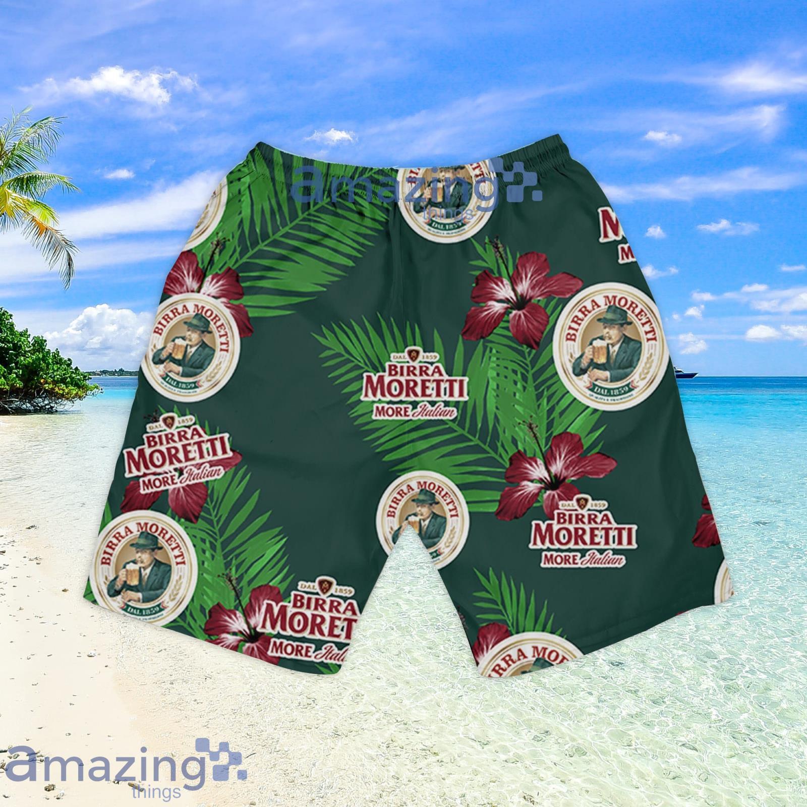 Birra Moretti Hibiscus Flower Pattern Hawaiian Shirt Summer Gift For Beer Lover image Birra Moretti Hibiscus Flower Pattern Hawaiian Shirt Summer Gift For Beer Lover Product Photo 5