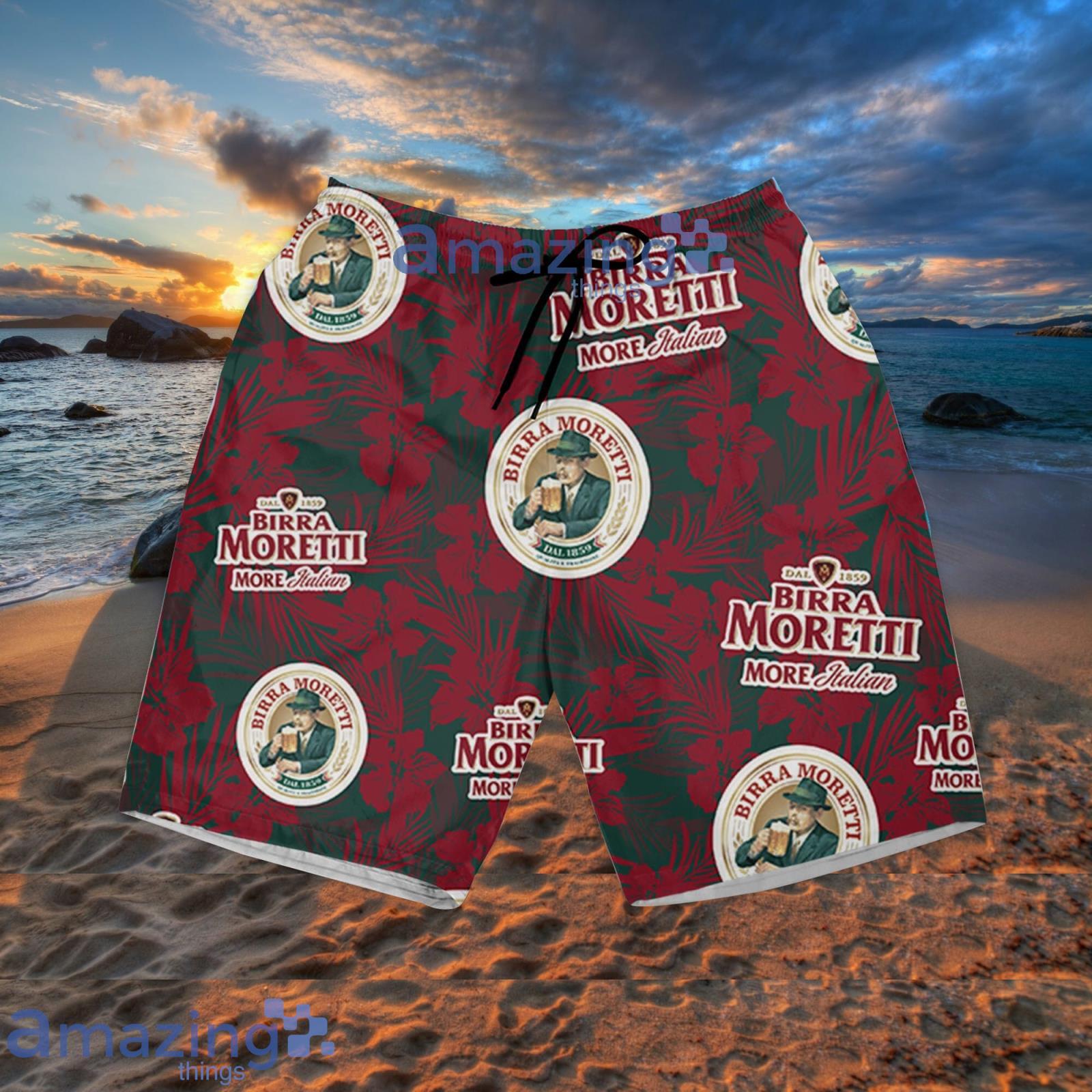 Birra Moretti Tropical Flower Pattern Hawaiian Shirt Summer Gift For Beer Lover image Birra Moretti Tropical Flower Pattern Hawaiian Shirt Summer Gift For Beer Lover Product Photo 4