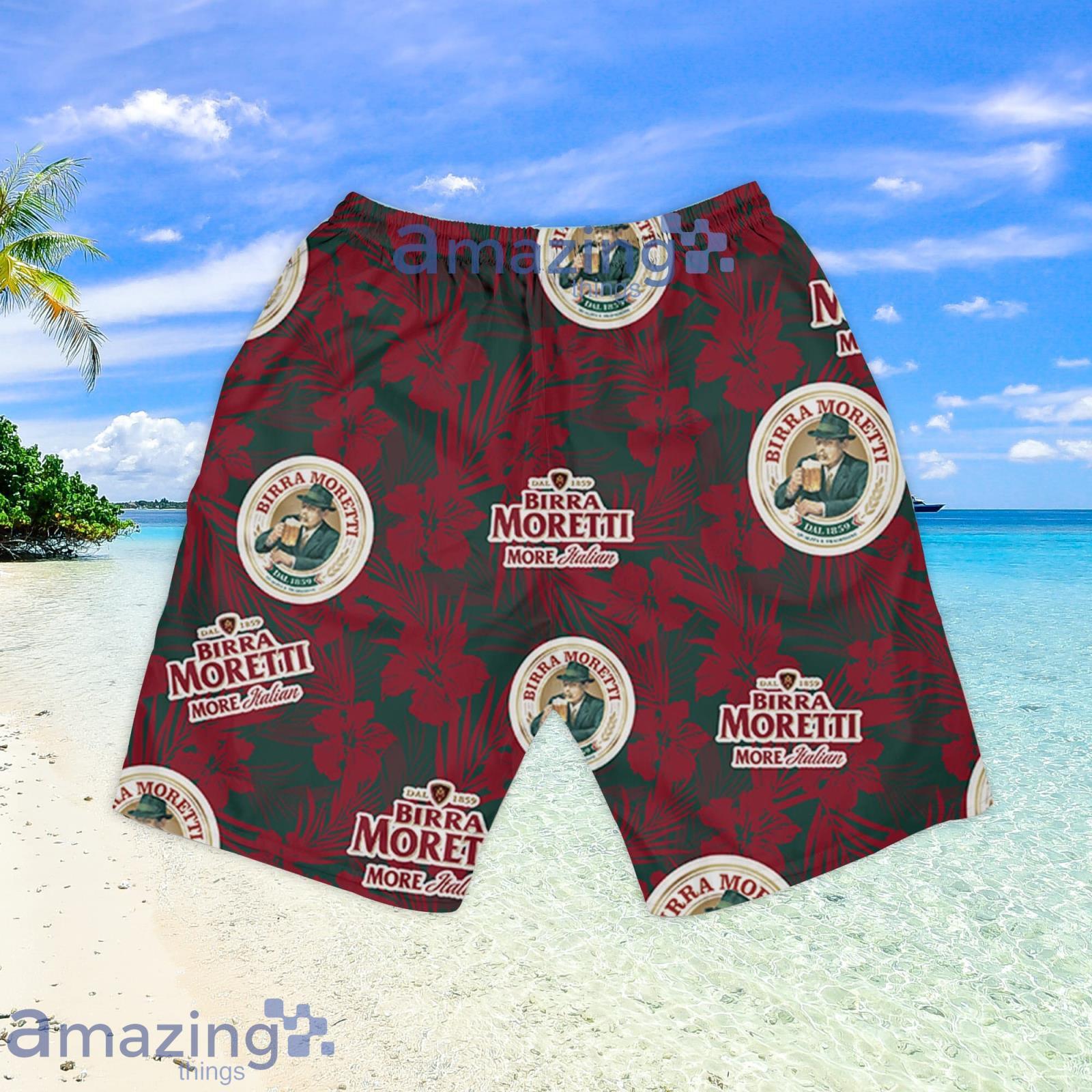Birra Moretti Tropical Flower Pattern Hawaiian Shirt Summer Gift For Beer Lover image Birra Moretti Tropical Flower Pattern Hawaiian Shirt Summer Gift For Beer Lover Product Photo 5