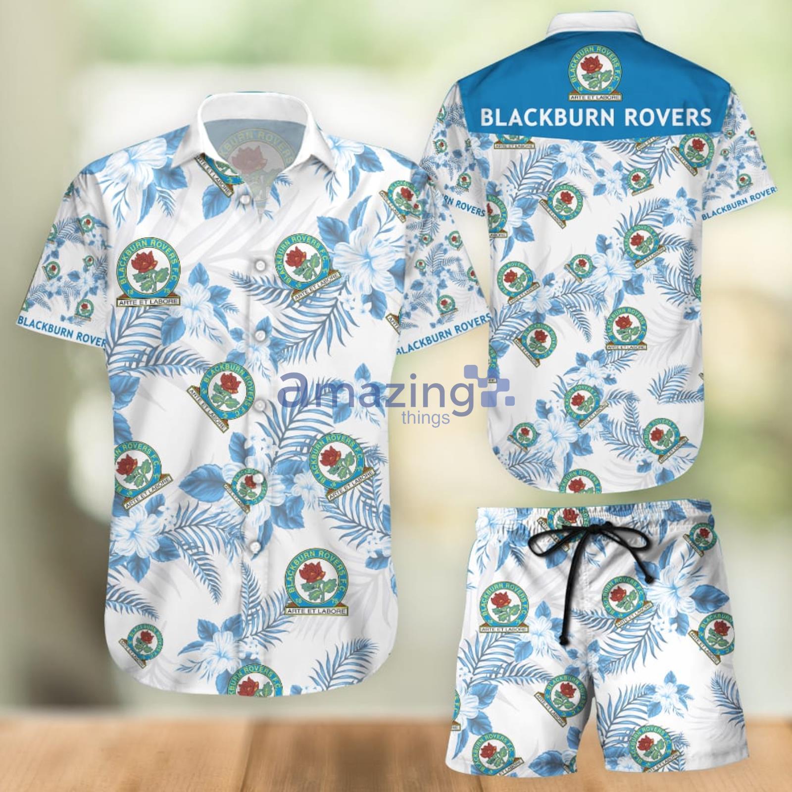 Blackburn Rovers Football Club Combo Hawaiian Shirt And Shorts Summer Set Holiday Gift Product Photo 1
