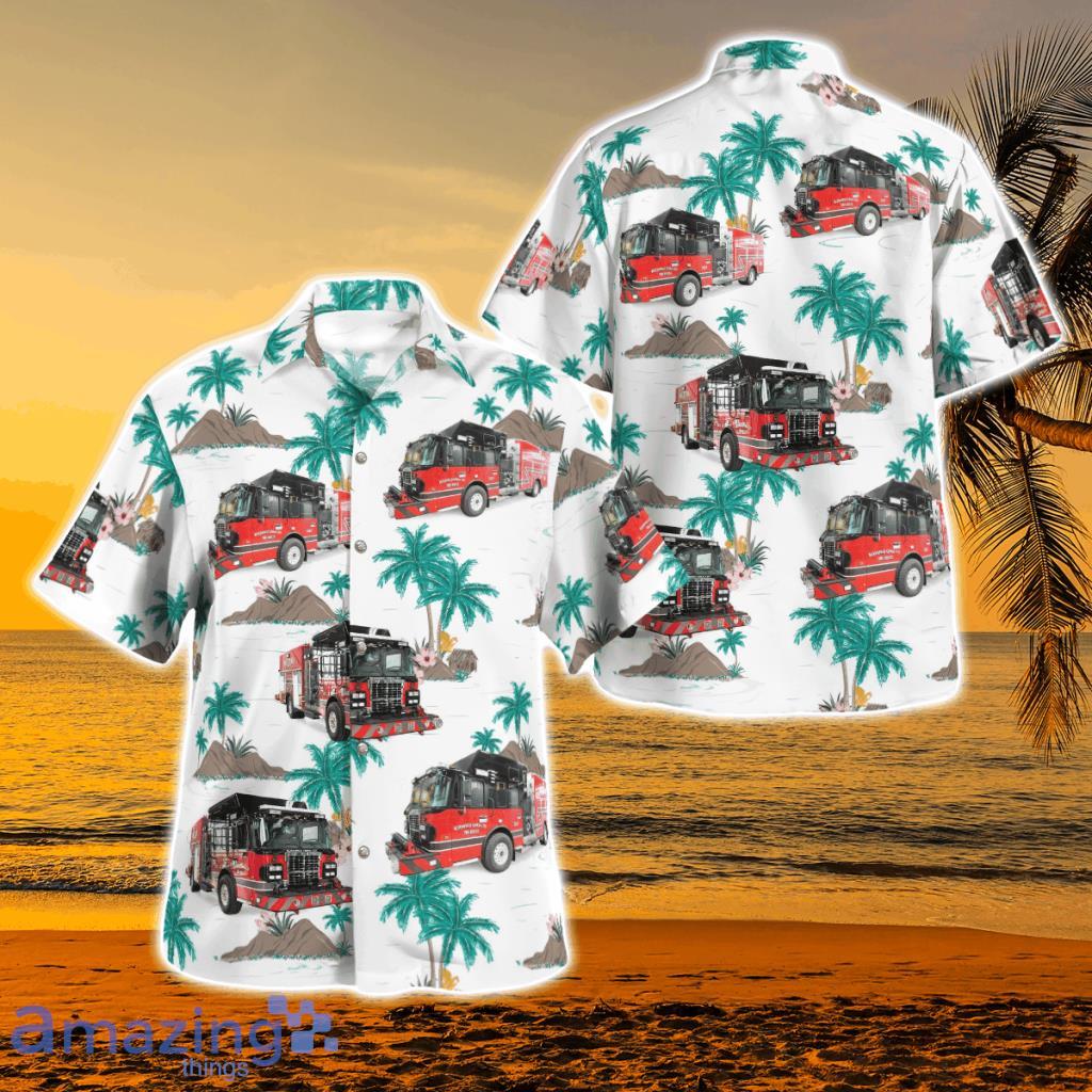 Bloomfield Genoa City Fire Trucks Hawaiian Shirt - Bloomfield Genoa City Fire Trucks Hawaiian Shirt