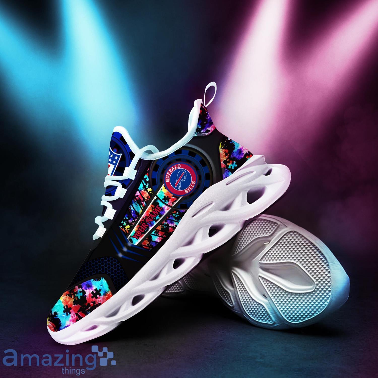 Buffalo Bills NFL Autism Custom Name Max Soul Shoes Running Sneakers For Fans image Buffalo Bills NFL Autism Custom Name Max Soul Shoes Running Sneakers For Fans Product Photo 2