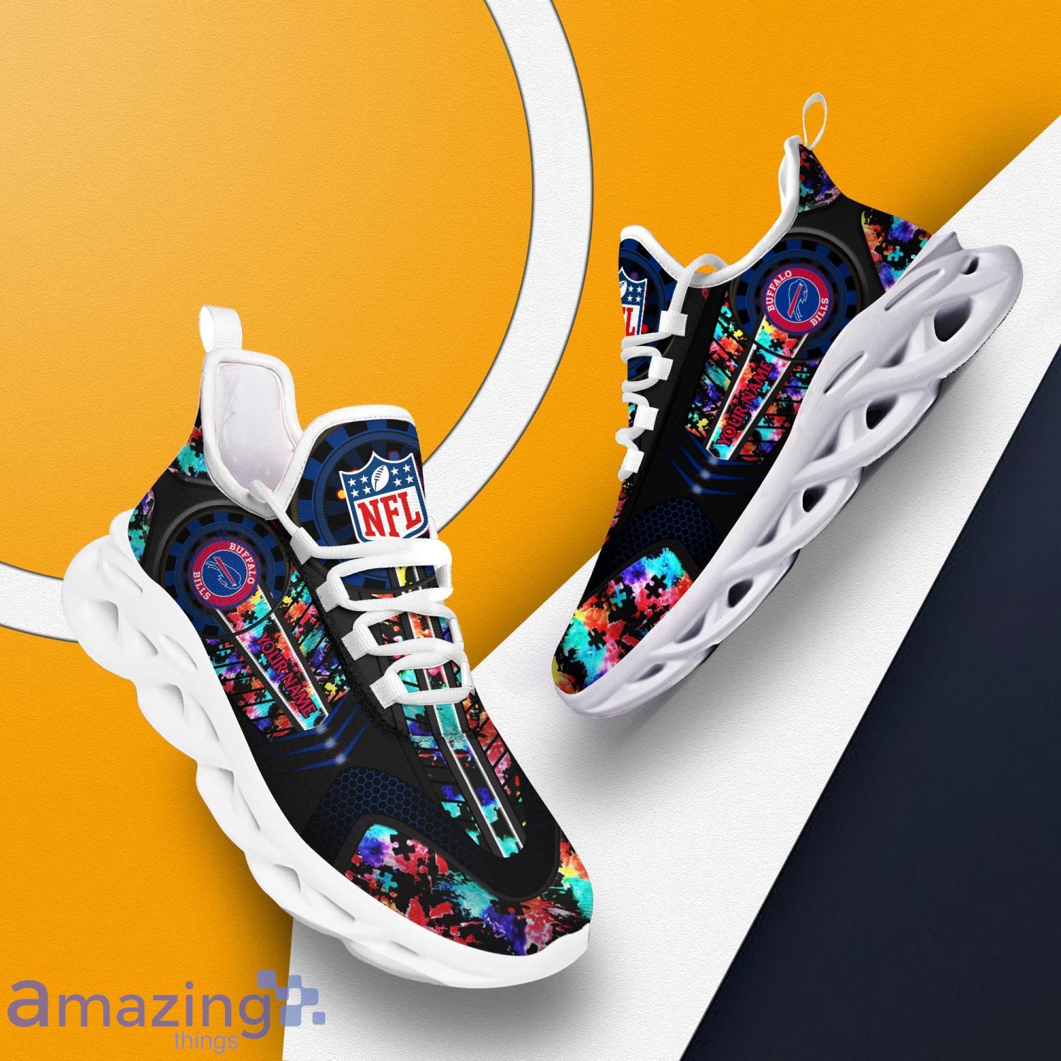 Buffalo Bills NFL Autism Custom Name Max Soul Shoes Running Sneakers For Fans image Buffalo Bills NFL Autism Custom Name Max Soul Shoes Running Sneakers For Fans Product Photo 4
