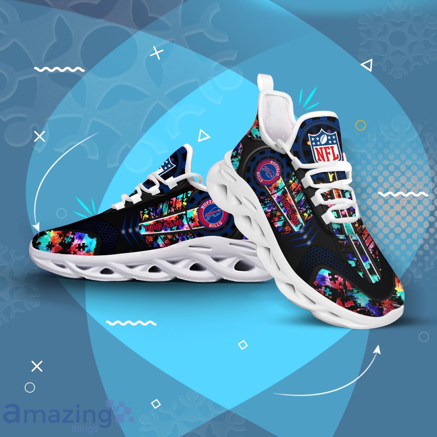 Buffalo Bills NFL Autism Custom Name Max Soul Shoes Running Sneakers For Fans image Buffalo Bills NFL Autism Custom Name Max Soul Shoes Running Sneakers For Fans Product Photo 5